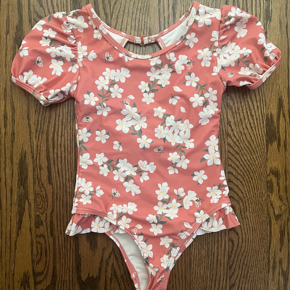 Tommy Bahama Toddler Floral One Piece Swimsuit Cutout Back